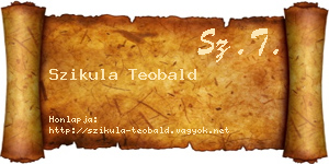 Szikula Teobald névjegykártya
